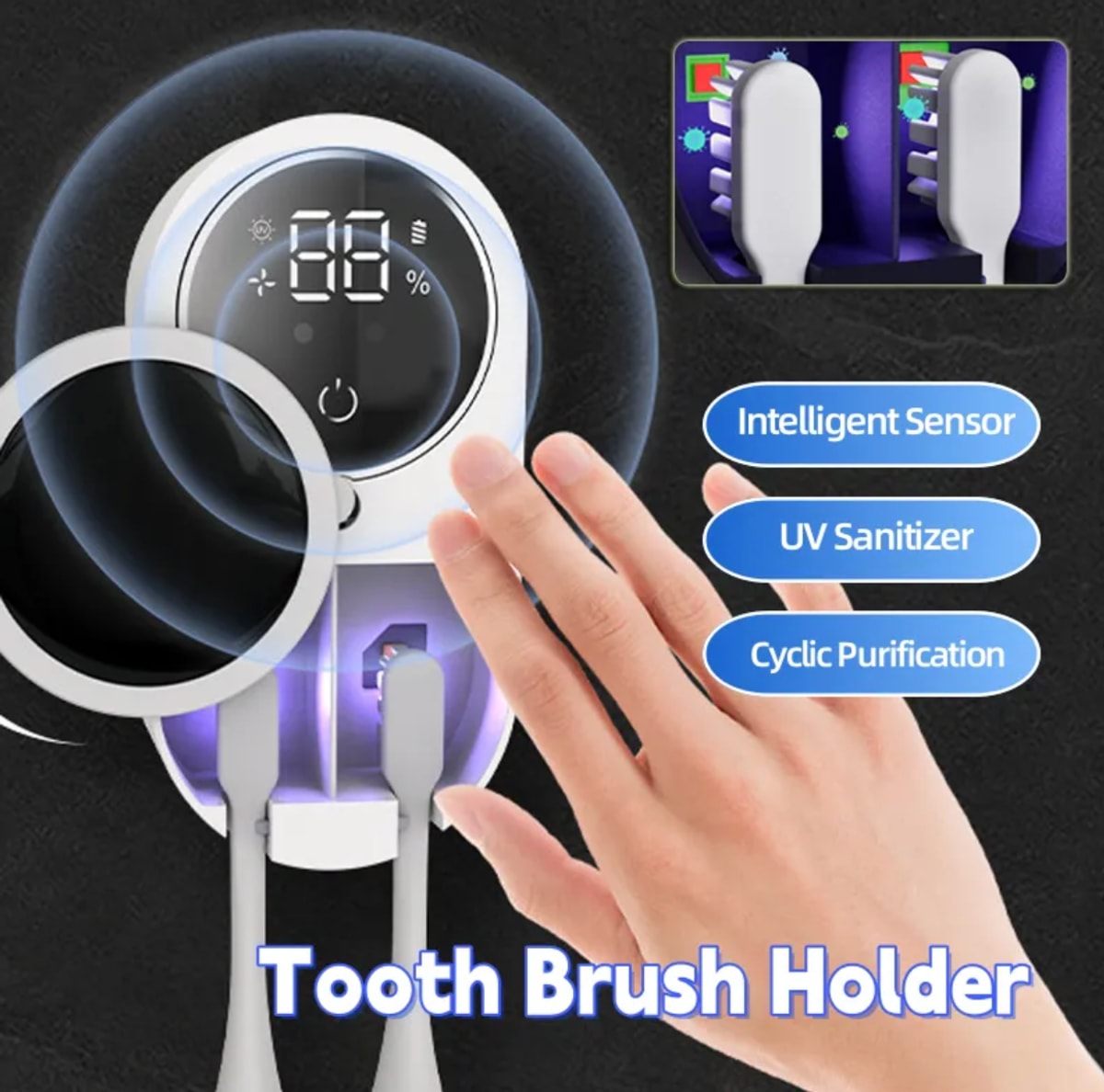 Portable UV Toothbrush Sanitizer, view 6